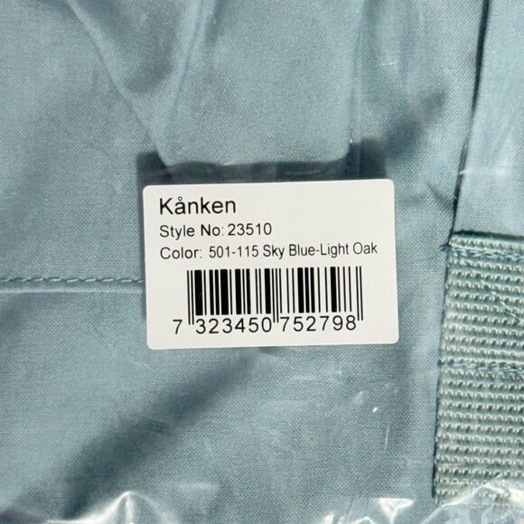 Fjallraven Kanken Original Backpack in color Sky Blue / Light Oak, NWT - Picture 6 of 6